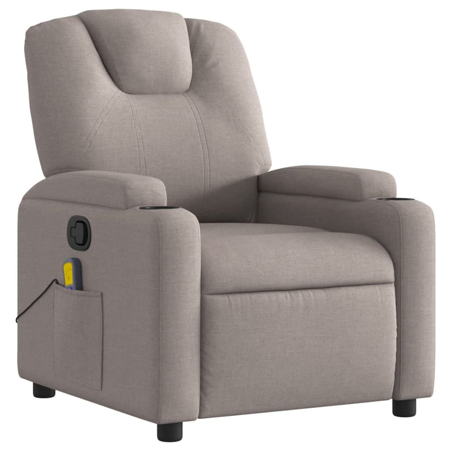 Massagestoel verstelbaar stof taupe