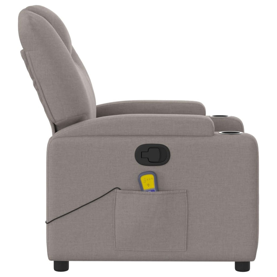Massagestoel verstelbaar stof taupe