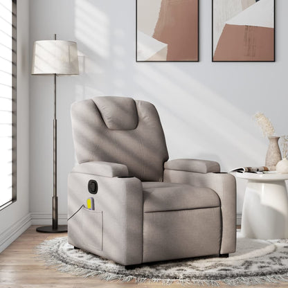 Massagestoel verstelbaar stof taupe