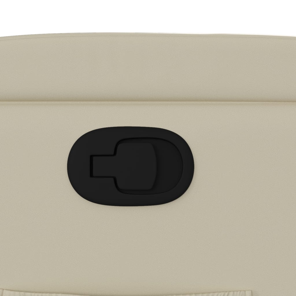 Fauteuil Verstelbaar Kunstleer Kleurig Crème Nee Handmatig verstelbaar