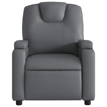 Fauteuil verstelbaar kunstleer grijs