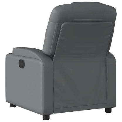 Fauteuil verstelbaar kunstleer grijs