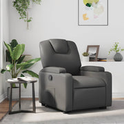 Fauteuil verstelbaar kunstleer grijs