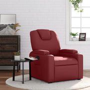 Fauteuil verstelbaar kunstleer wijnrood