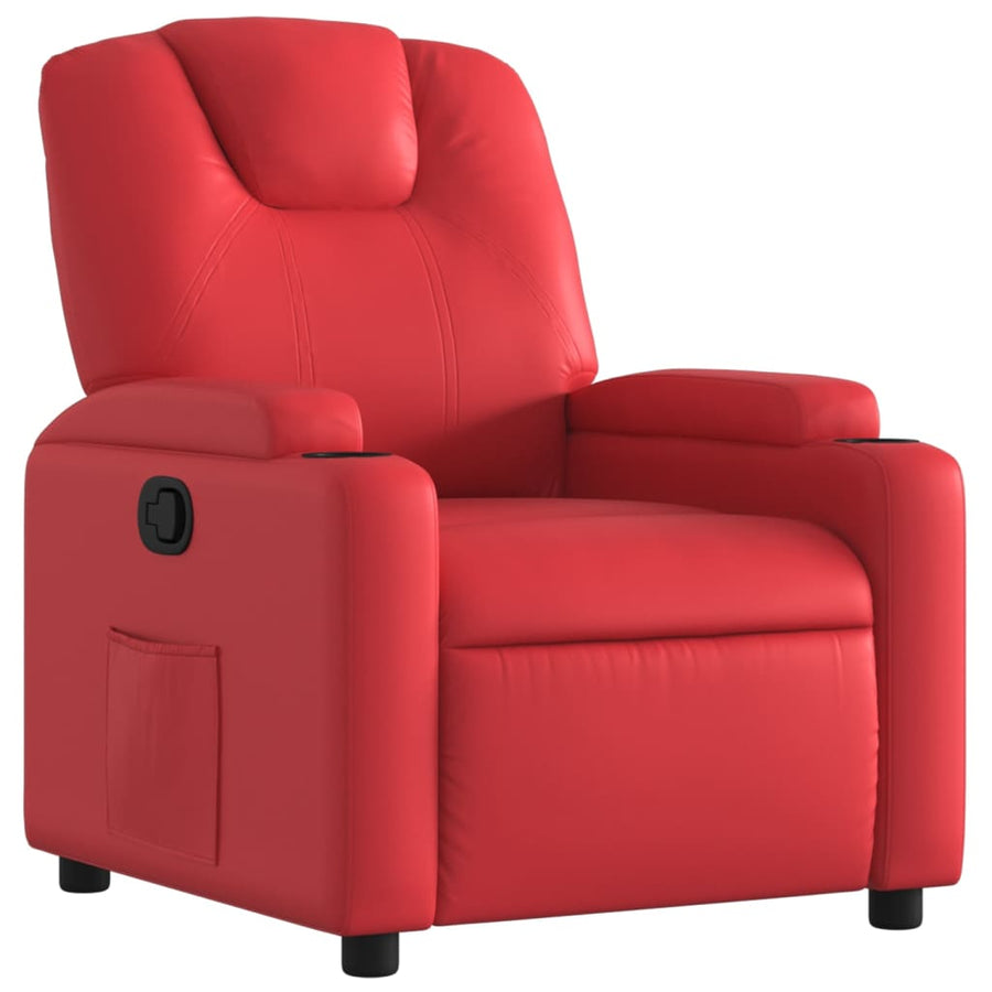 Fauteuil Verstelbaar Kunstleer Rood Nee Handmatig verstelbaar