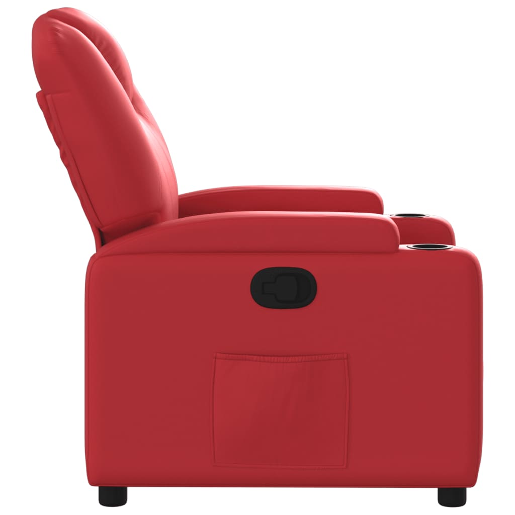 Fauteuil Verstelbaar Kunstleer Rood Nee Handmatig verstelbaar