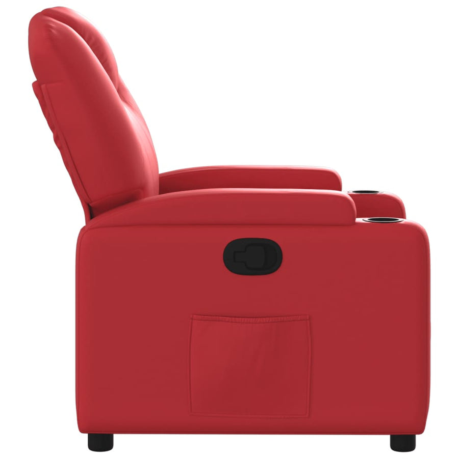 Fauteuil Verstelbaar Kunstleer Rood Nee Handmatig verstelbaar