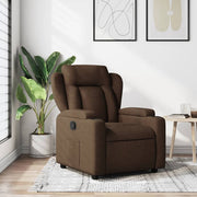 Fauteuil verstelbaar stof bruin 77x94.5x100 cm