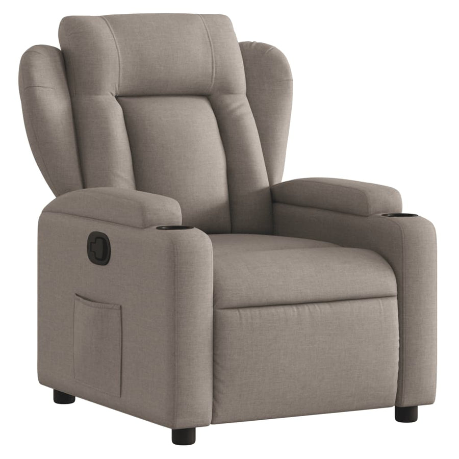 Fauteuil Verstelbaar Stof Taupe Nee Handmatig verstelbaar