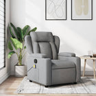 Massage chair adjustable fabric light grey