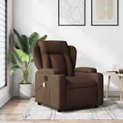 Massagestoel verstelbaar stof bruin 77x94x100 cm