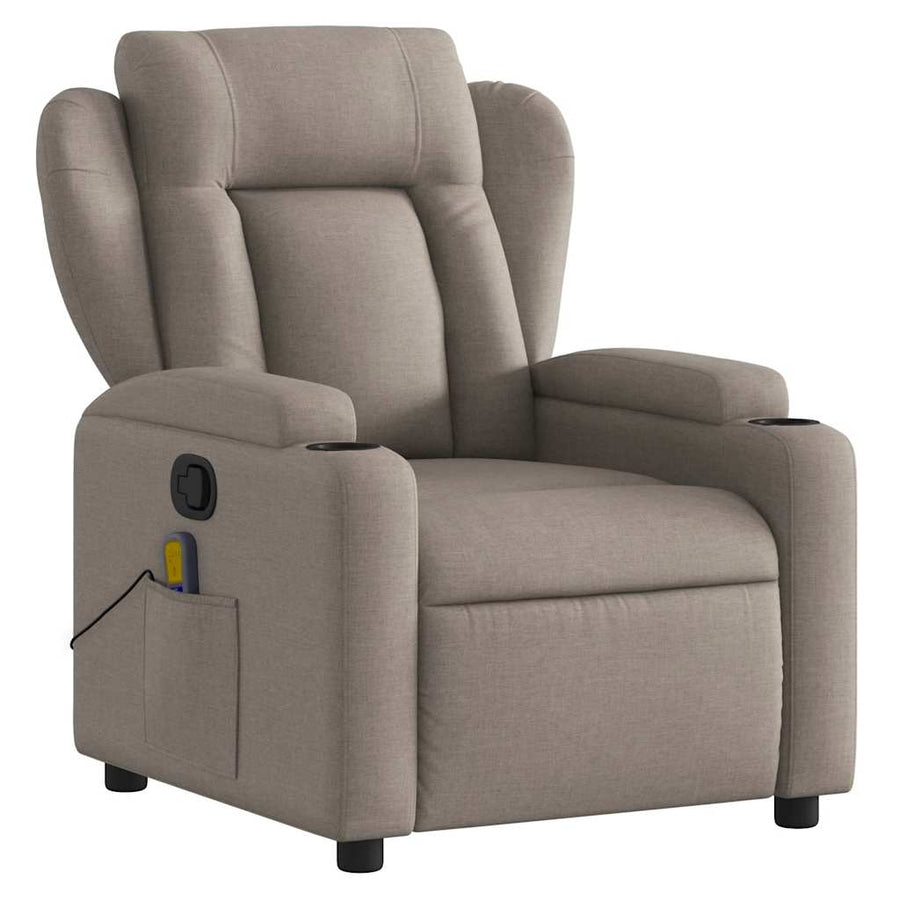 Massagestoel Taupe Stof