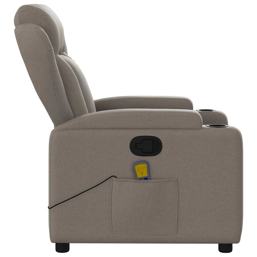 Massagestoel Taupe Stof