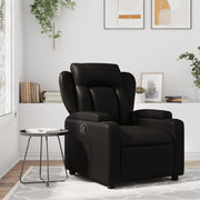 Relaxfauteuil zwart kunstleer verstelbaar