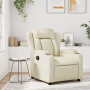 Fauteuil verstelbaar kunstleer crème