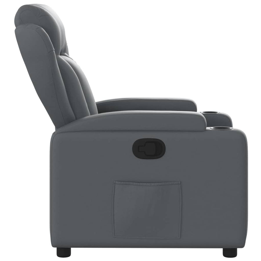 Fauteuil Verstelbaar Kunstleer Grijs Nee Handmatig verstelbaar