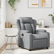 Fauteuil verstelbaar kunstleer grijs 77x94x100 cm