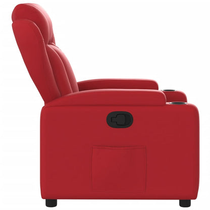 Fauteuil Verstelbaar Kunstleer Rood Nee Handmatig verstelbaar