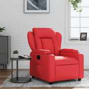 Fauteuil verstelbaar kunstleer rood 77x94x100 cm