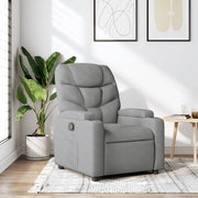 Fauteuil verstelbaar stof lichtgrijs 74x89x100 cm