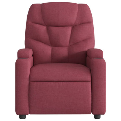 Fauteuil verstelbaar stof wijnrood