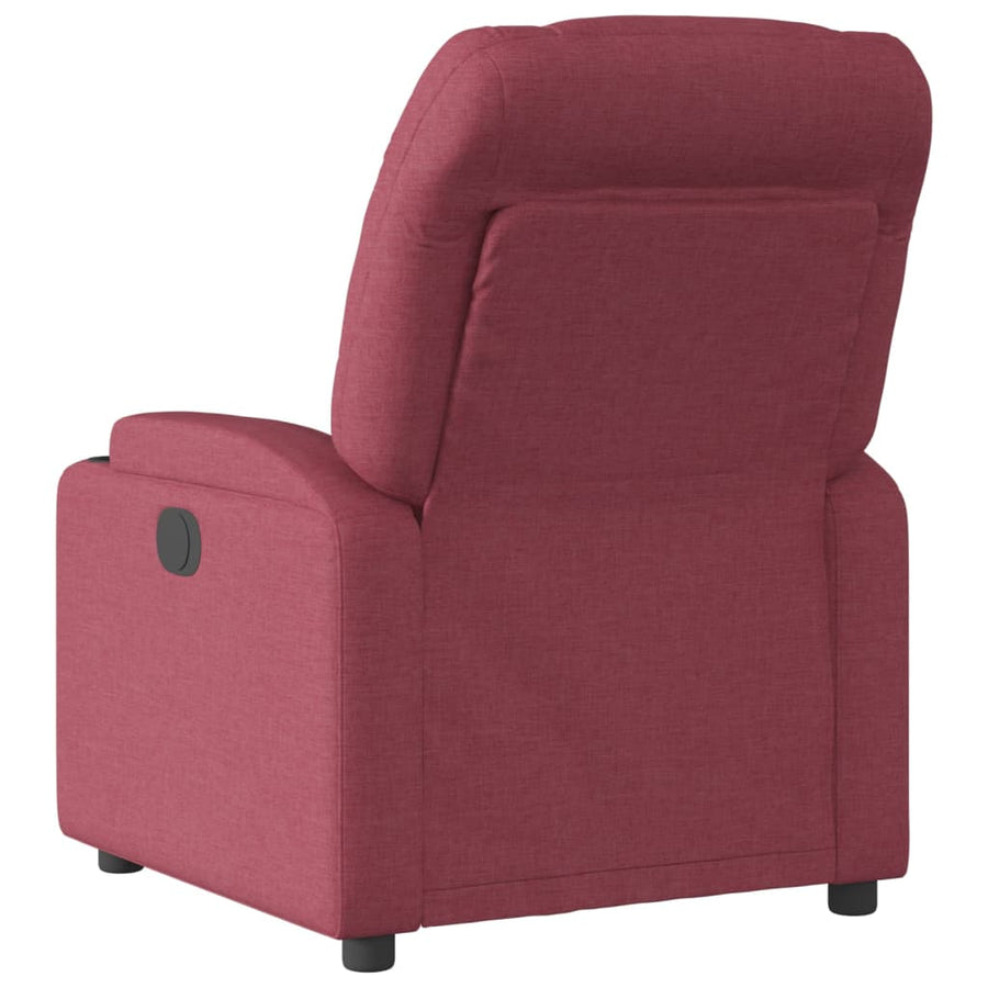 Fauteuil verstelbaar stof wijnrood