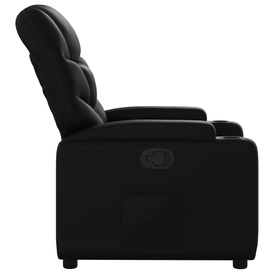 Fauteuil Verstelbaar Kunstleer Zwart Nee Handmatig verstelbaar