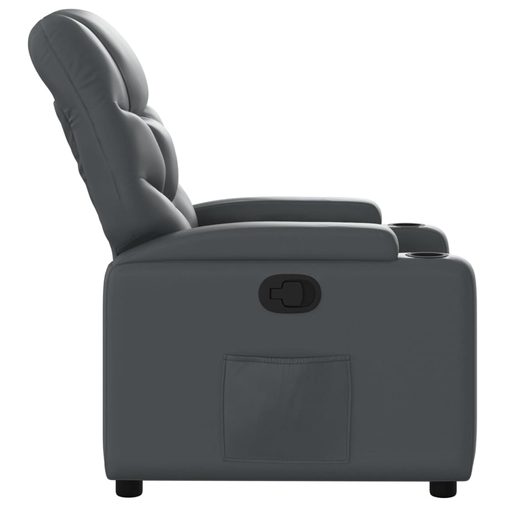 Fauteuil Verstelbaar Kunstleer Grijs Nee Handmatig verstelbaar