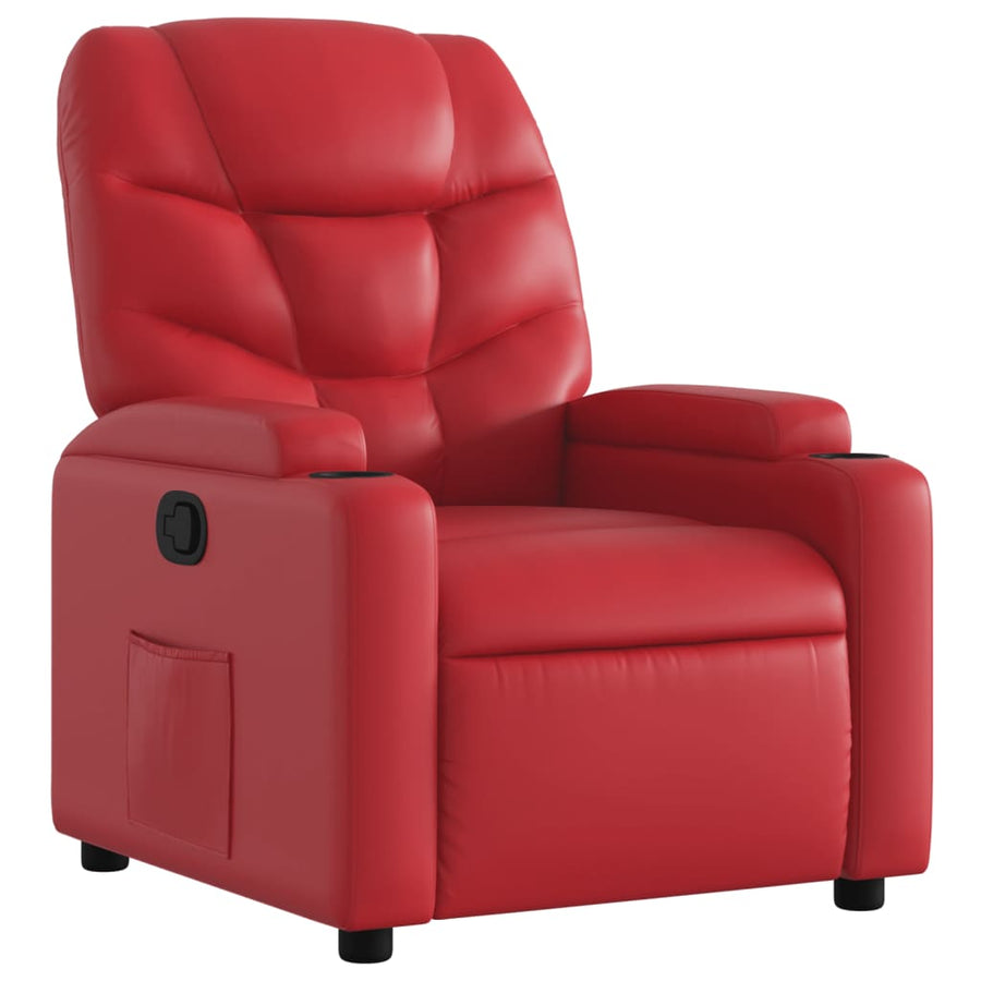 Fauteuil Verstelbaar Kunstleer Rood Nee Handmatig verstelbaar