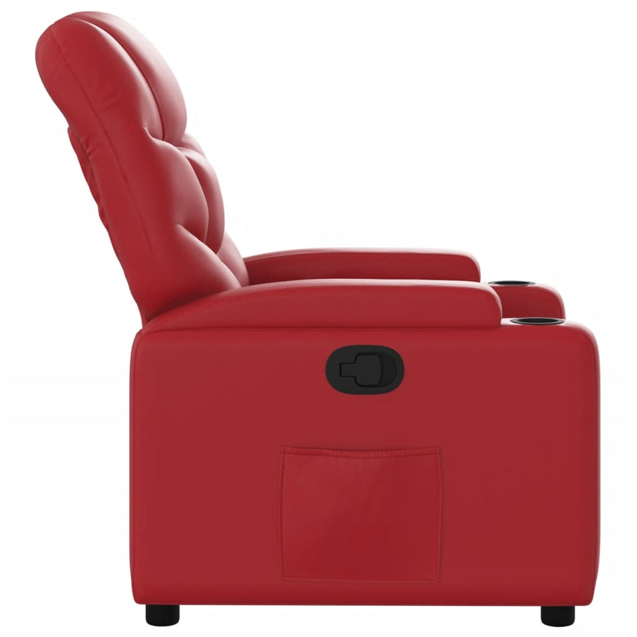 Fauteuil Verstelbaar Kunstleer Rood Nee Handmatig verstelbaar