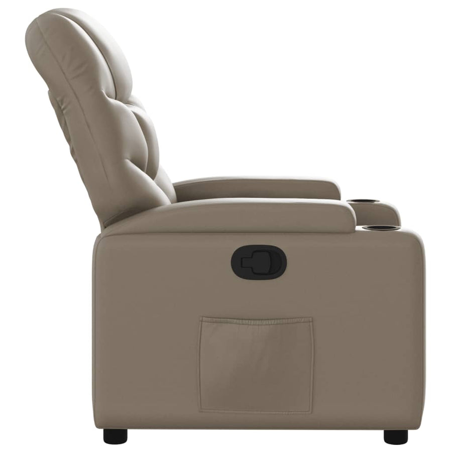 Fauteuil Verstelbaar Kunstleer Kleurig Cappuccino Nee Handmatig verstelbaar