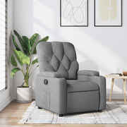Fauteuil verstelbaar stof lichtgrijs