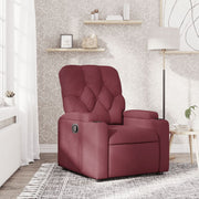 Fauteuil verstelbaar stof wijnrood 74x86.5x93.5 cm