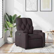 Fauteuil verstelbaar stof donkerbruin 74x86x93 cm