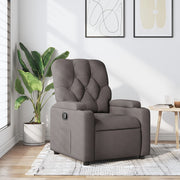 Fauteuil verstelbaar stof taupe 74x86x93 cm