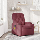 Adjustable fabric massage chair wine red