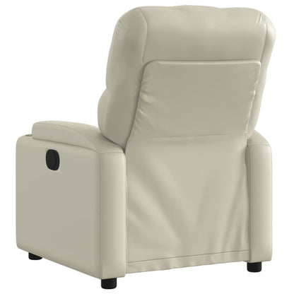 Fauteuil Verstelbaar Kunstleer Kleurig Crème Nee Handmatig verstelbaar