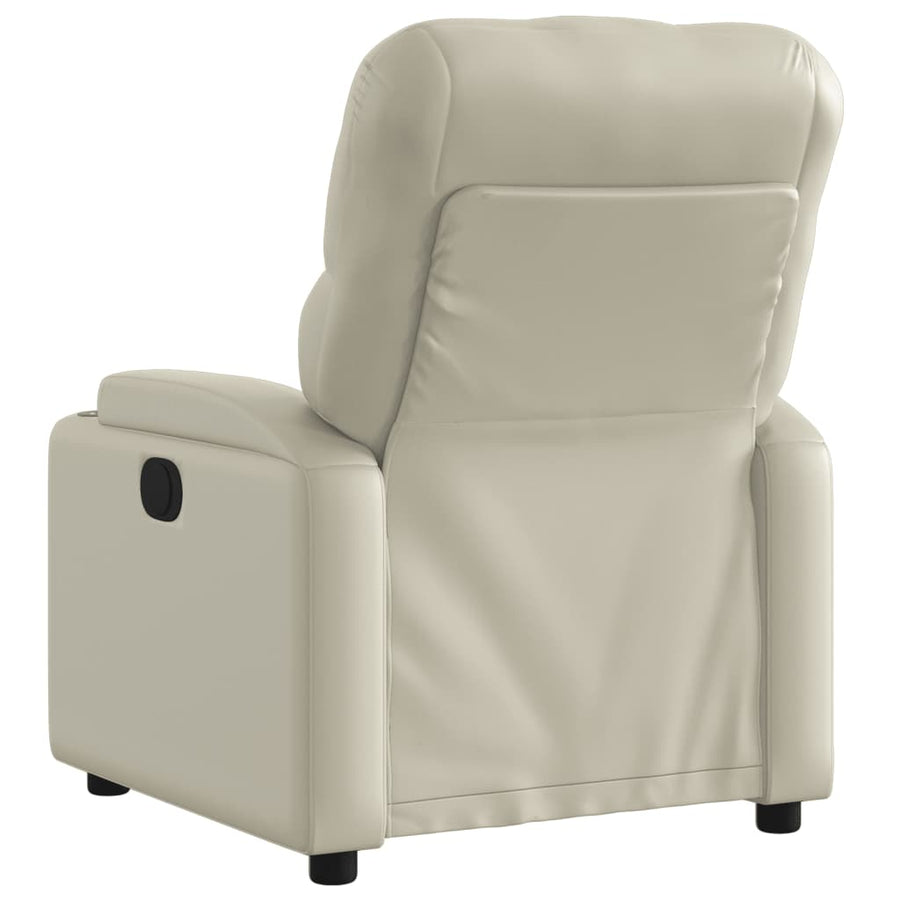 Fauteuil Verstelbaar Kunstleer Kleurig Crème Nee Handmatig verstelbaar