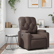 Fauteuil verstelbaar kunstleer bruin 74x86.5x93.5 cm