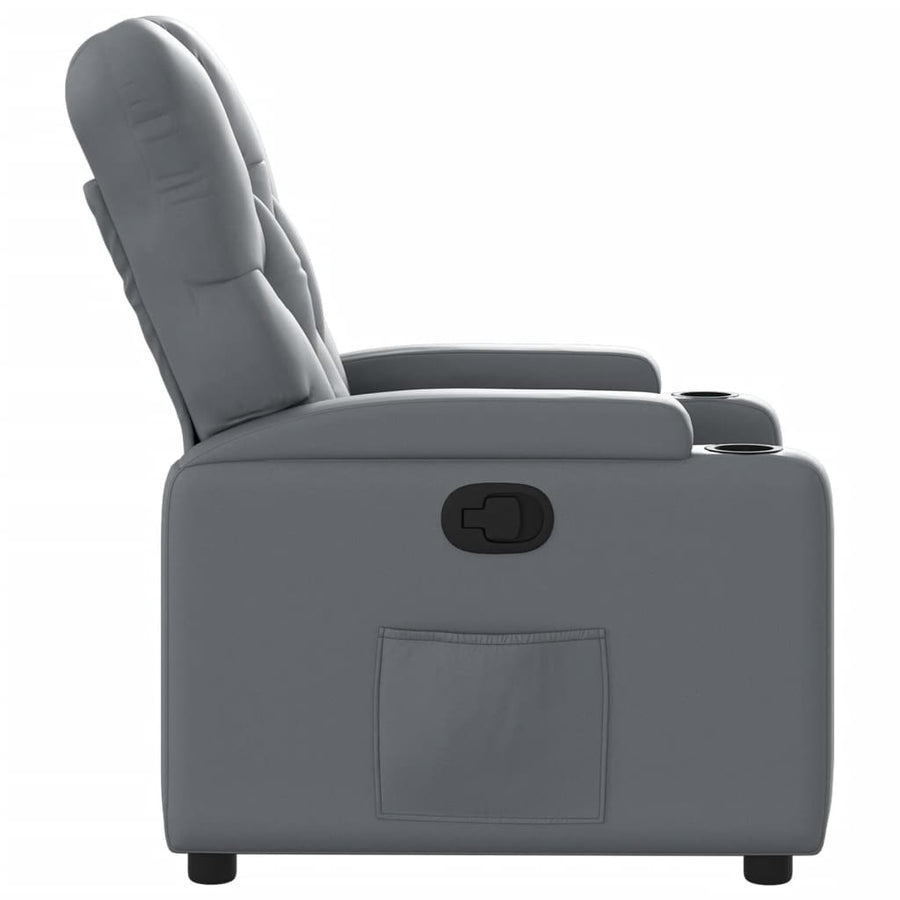 Fauteuil Verstelbaar Kunstleer Grijs Nee Handmatig verstelbaar