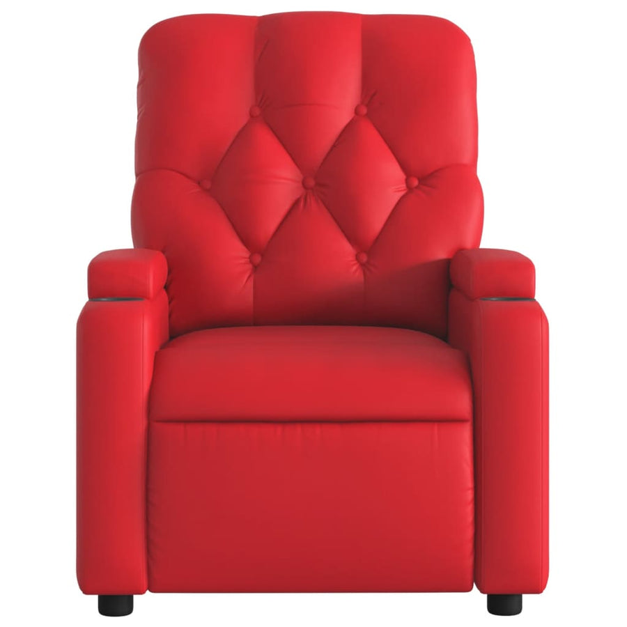 Fauteuil verstelbaar kunstleer rood
