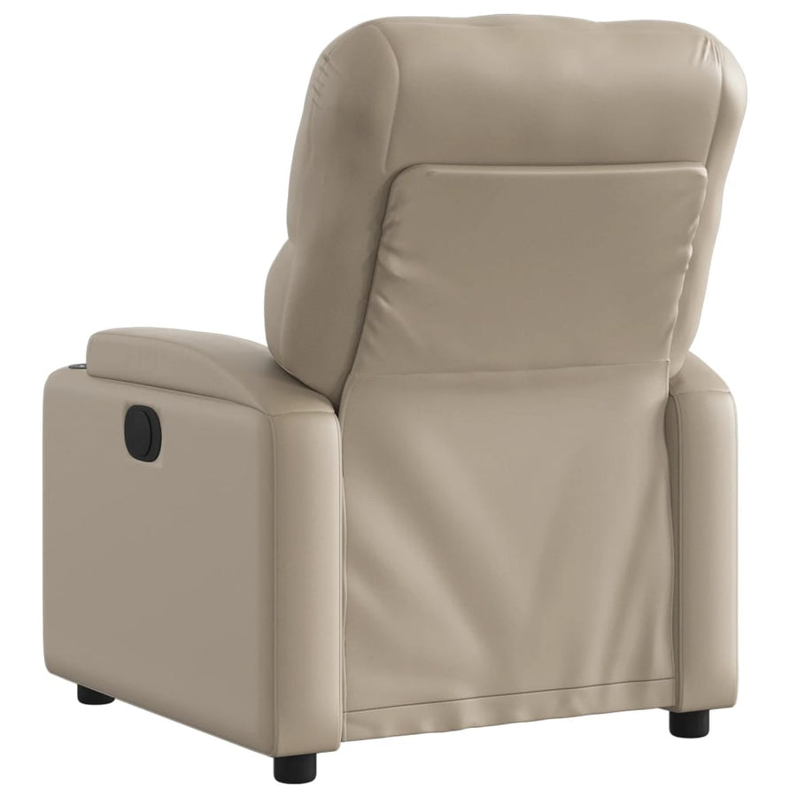 Fauteuil verstelbaar kunstleer cappuccinokleurig