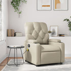 Massage chair adjustable faux leather cream