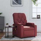 Adjustable Massage Chair Faux Leather Wine Red