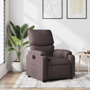 Fauteuil verstelbaar stof donkerbruin 75x99x99 cm