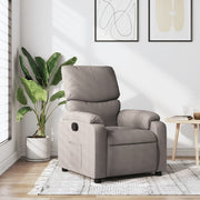 Fauteuil verstelbaar stof taupe 75x99x99 cm