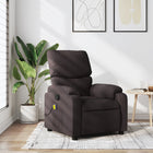 Adjustable Massage Chair Fabric Dark Brown