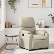Fauteuil verstelbaar kunstleer crème