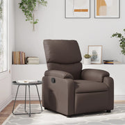 Fauteuil verstelbaar kunstleer bruin