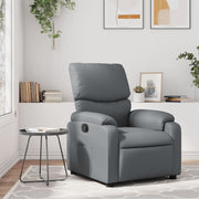 Fauteuil verstelbaar kunstleer grijs